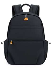 Minimalist Versatile Commuter Backpack With Smooth Zipper, Reinforced Stitching, Ergonomic Breathable Shoulder Straps, Multi-Compartment Design, Large Capacity Storage For Daily Travel - Multicolor - View 13