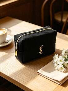 Yves Saint Laurent Women's Black Multi-Functional Clutch Bag, Makeup Bag, Suitable For Daily Commute And Shopping - Black - View 7