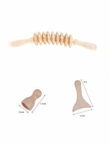 Wooden Massager | Made Of Natural Solid Wood Roller From China (Straight And Curved Rods) | Relieve Muscle Tension And Improve Cellulite | Body Shaping | Essential Home Massage Tool | Unisex Health Tool | Holiday Health Gift - View 22