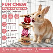 1pc Rabbit Hanging Chewing Tool, Available In Various Colors, Perfect For Rabbits To Grind Their Teeth And Chew On Daily, And Can Also Be Used As A Cage Decoration - View 7