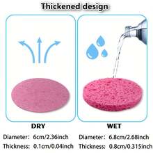 30pcs Round Facial Sponges, Compact Cleansing Sponges For Makeup Removal, Exfoliation And Cleaning, Suitable For Travel Use - Multicolor - View 10
