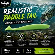 Umpan Ikan Realistis SeaKnight Soft Paddle Tail, Cocok untuk Ikan Bass, Ikan Pike, dan Ikan Trout, Umpan Plastik Lunak Realistis - MultiWarna - View 1