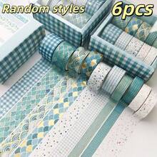 Hot Stamping Combination Washi Tape Creative Plaid Washi Tape DIY Decorative Washi Tape 10 Rolls/Box Single Box Shipping - A - View 10