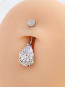 1pc Summer Sexy Beach Vacation Navel Piercing Body Jewelry Accessory - Silver - View 1