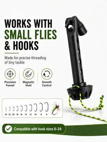 1/2/3pcs Magnetic Fly Line Threader & Knotting Tool, Magnetic Fly Line Threader, Magnetic Line Tying Tool, Universal Knotting Assistant, For Hook Threading, Fishing Accessories, Easy Tying Small Fly Baits - Conventional - View 7