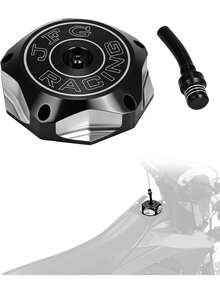 Steel Fuel Tank Cap For KX85/KX100/KLX110L/KX250F Dirt Bikes, Fits KX85 KX100 14-23/KX250 05-08 19-23/KLX110L 10-20/KX250F KX450F 06-18/KX450 19-23/KLX450R 08-15 - A - View 1