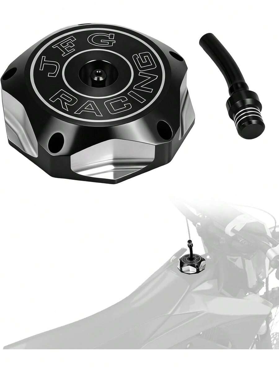 Steel Fuel Tank Cap For KX85/KX100/KLX110L/KX250F Dirt Bikes, Fits KX85 KX100 14-23/KX250 05-08 19-23/KLX110L 10-20/KX250F KX450F 06-18/KX450 19-23/KLX450R 08-15 - A - View 1