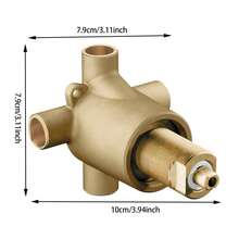 YUNRUX Shower Diverter Valve, 3-Function Shower Diverter Valve, Brass Shower Diverter Valve For Bathtub, Shower, And Handheld Shower - A - View 2