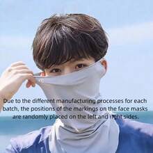 1pc Fashionable Breathable And Cooling Face Mask, Suitable For Men And Women In Spring And Summer. Made Of Breathable Fabric With Elastic Design For Comfortable Wear. - Multicolor - View 12