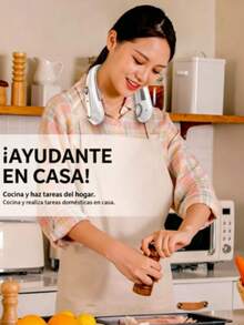 Ventilador colgante sin aspas refrigerante, visualización de energía digital, diseño ligero ergonómico, ventilador recargable de larga duración ideal para viajes, deportes y uso diario al aire libre - A - Ver 5