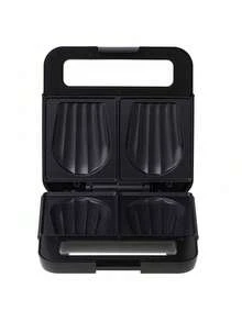Adler Sandwich Maker, Sandwich Toaster, Shell-Shaped Panini Press - Non-Stick Plates, Vertical Storage, Heat-Insulated Handle, 1200W, Black - EU E Type Plug(220-240V) - View 7
