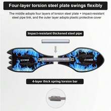 XUDREZ Caster Board Skateboard, Compact And Lightweight Caster Board Deluxe Caster Board In Amazing 8 Color With Illuminating Wheels And 360 Degree Casters For More Excitement And Fun - D - View 5