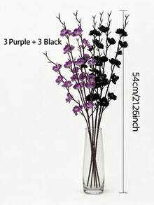 10束人造白色梅花，21.7英吋精緻長莖人造塑膠仿真花，冬季節日裝飾，適用於居家客廳、飯店、辦公室、婚禮、派對、花園桌飾中心裝飾、花瓶花藝布置或DIY花藝手工 - 白色 - 查看 14
