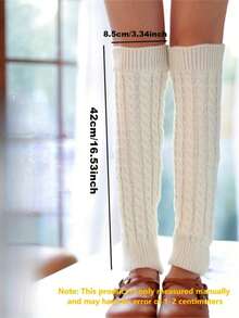 1 Pair Women's Stirrup Leg Warmers, Slouchy College Style, Versatile Spring/Autumn/Winter Fashion Knitted Minimalist - Multicolor - View 7