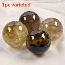 1pc Stunning Natural Rainbow Smoky Citrine Quartz Crystal Sphere - Graduation Gift, Perfect Holiday Gift -Crystal Decor -Crystal Ornaments - Multicolor - View 20