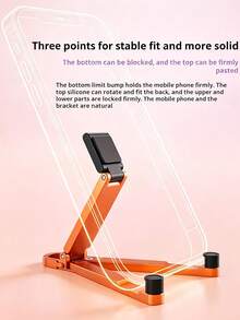 Portable Foldable Phone Stand, Mini Keychain Phone Holder With Spring Clip, Compact Travel Support Stand, Compatible With All Smartphones Under 20.32cm, Ideal Office Accessory, Travel Accessory, Perfect Birthday Gift For Friends And Family, College Essential - Multicolor - View 7