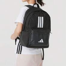 Adidas Classic Solid Color Fabric Backpack, Regular Fit, Unisex Couple Style, Black JD9563 - Black - View 7