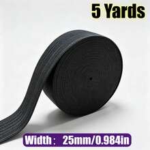 RoYishi 5 Yards Elastic Bands For Sewing, 10-50mm Wide Elastic Fabric Band Springy Stretch Knitting Elastic - 5 Yards - View 24