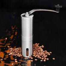 Manual Grain‑Grinding Apparatus Made Of Stainless‑Steel Casing, The Stepless Regulating Structure Alters The Fineness Of Processed Powder. - Silver - View 3