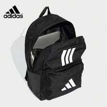 Adidas Classic Solid Color Fabric Backpack, Regular Fit, Unisex Couple Style, Black JD9563 - Black - View 3