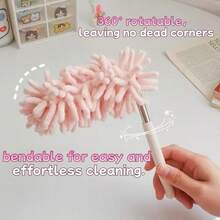 Extendable Car Wash Brush, Soft Microfiber Material, Pink, Multi-Purpose Interior & Exterior Cleaning Brush - A - View 4