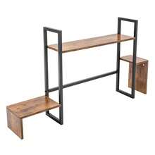 Countertop Computer Rack Desk Storage Organizer Desktop Bookshelf Display Shelf - Wood - View 11