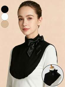 3件/1件 女士纯色休闲可拆卸领子，透气亲肤假领，简约优雅高领装饰，适合日常穿着，也适合圣诞节装饰。 - 純色假領 - 查看 16