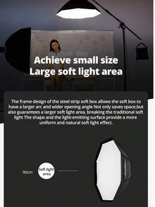 Ambitful FW95 Octagonal Softbox With Grid, Bowens Mount Octagonal Softbox With Honeycomb Grid, Suitable For Studio Flash Photography Lighting - View 6