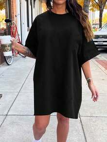 Plus Size Dresses - 黑色 - 查看 1