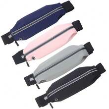 Unisex Ultra-Thin Running Waist Bag Money Pouch, Lightweight Adjustable Elastic Waistband, Reflective Strip Design, Running Essential, Best Gift - Multicolor - View 3