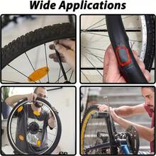 Heavy Duty Universal Bicycle Tire Repair Kit, Glue-Free Self-Adhesive Patches, Metal File, Portable Storage Box, Suitable For Mountain Bikes, Road Bikes, Commuter Bicycles, Motorcycles - Multicolor - View 7