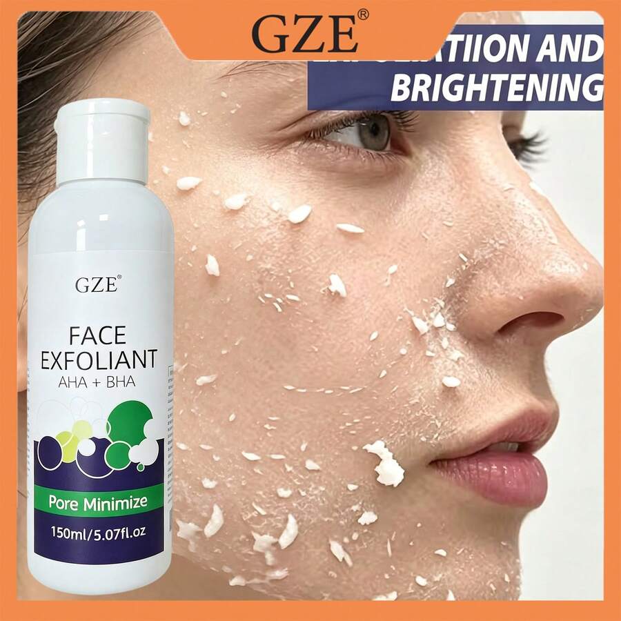 GZE AHA+BHA 臉部去角質液 150ml/5.07fl.Oz,收斂毛孔去角質液,溫和去皮去除死皮,清除黑頭並細緻大毛孔 - 150毫升 - 查看 1