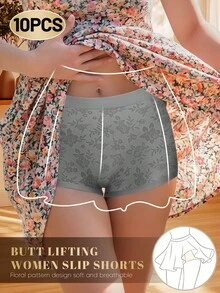 MIOTAN 10pcs Women's Low Waist Seamless Panties, Seamless, Comfortable, Breathable, Printed, Sexy - Multicolor - View 6