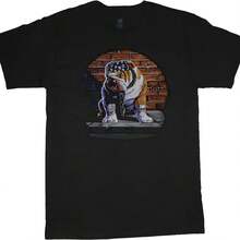 Big And Tall English Bulldog Biker Style T-Shirt For Men - 款式 - 查看 1