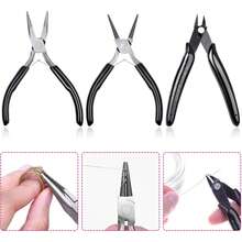 1/2/3pcs Diagonal Pliers/Round Nose Pliers/Bent Nose Pliers, Plastic Model Trimming Pliers DIY Gold Silver Copper Wire Cutter, Suitable For Jewelry Making And Repair, Household Small Pliers - Pliers - View 1