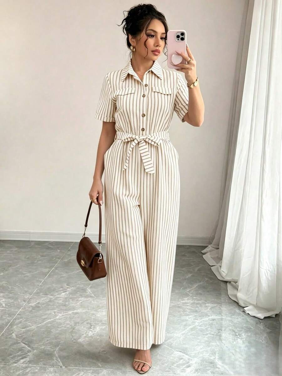 Plus Size Jumpsuits - Khaki - View 1