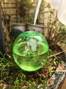 新款大容量自動澆水裝置，透明自吸水球附黏土尖頭，盆栽植物慢釋滴灌插頭，居家園藝免手動澆水工具 - 多色 - 查看 4