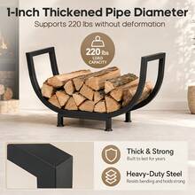 Senmeo Supports pour bois de chauffage - Demi-cercle - Voir 6