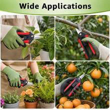 Effortless Stainless Steel Sharp Pruning Shears For Fruit Trees, Home Flower And Potted Plant Trimming Tool With Non-Slip Handle, Gardening Thick Branch Cutter, Landscaping Grafting And Harvesting Manual Pruning Tool - A - View 7