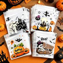 Self-Adhesive Plastic Gift Bags, Suitable For Party Favors And Horror Decor, Reusable 4-In-1 Skull, Bat And Pumpkin Design, Lightweight And Durable, Suitable For Events, Birthdays, Weddings And Corporate Celebrations - Multicolor - View 10