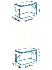 Caja de almacenamiento con tapa abatible transparente de alta resistencia, organizador rectangular grande apilable que ahorra espacio, contenedor de almacenamiento de plástico duradero, adecuado para ropa, libros, oficina en casa, viajes, almacenamiento del hogar, bolsa de almacenamiento de mochila, almacenamiento de dormitorio, almacenamiento de libros, decoración de habitación, regreso a la escuela - Multicolor - Ver 17