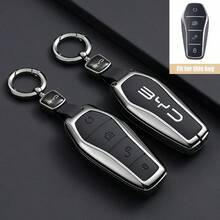 Casing Kunci Mobil Paduan Seng untuk BYD Tang L EV DM DMi DM-I 2022 2023 2025 2026 Gantungan Kunci Penutup Remote Shell Holder Aksesoris Fob - BYD - View 8