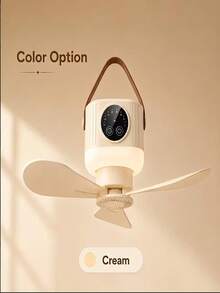 Portable Hanging Tent Fan With Ultra-Bright LED Light, Rechargeable Large Battery Mini Hanging Fan, 4-Speed Wind, Timer And Remote Control, Type-C Fast Charging Quiet Brushless Fan, Suitable For Dorm, Bedroom, Backyard And Garden - 1 - View 14