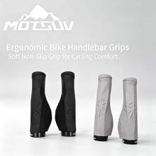 MOTSUV 1 Pair Mountain Bike Handlebar Grips With Lock-On Design, Non-Slip Comfortable Rubber Bicycle Replacement Grips, Black And Gray Optional - Multicolor - View 6