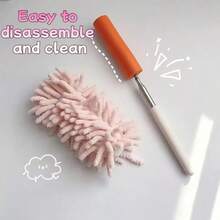 Extendable Car Wash Brush, Soft Microfiber Material, Pink, Multi-Purpose Interior & Exterior Cleaning Brush - A - View 5
