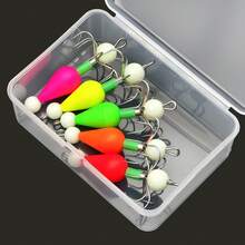 ANFS 5pcs Night Glowing Squid Hook Bait With Sharp Stainless Steel Hooks - Ideal For Night Fishing, Perfect Fishing Gift For Angler - Multicolor - View 9