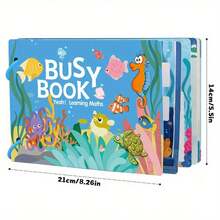 4-Piece Interactive Busy Book Set | Suitable For 3-6 Years Old Children, Interactive Educational Sticker Book | Early Letter And Vocabulary Development | Durable Paper, Reusable Fun Shapes | Animal Illustration Quiet Book, Holiday Gift - Multicolor - View 5