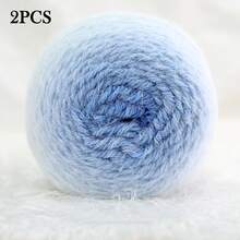 長段染彩虹鉤針毛線 200g 粗毛線漸層線球，適用於編織鉤針 DIY 手作，適合毛衣、披肩、外套、包包、帽子配件、節慶聖誕裝飾手工藝用品，80% 壓克力 & 20% 尼龍 - 彩色 - 查看 25