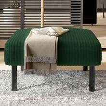 Corduroy Ottoman - Comfortable And Stylish Footstool - 翠 - 查看 5