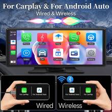10.26 吋便攜式 CarPlay 顯示螢幕多媒體影音播放器，支援無線 CarPlay 與無線 Android Auto，通用車用顯示螢幕 - 不含後視相機 - 查看 2